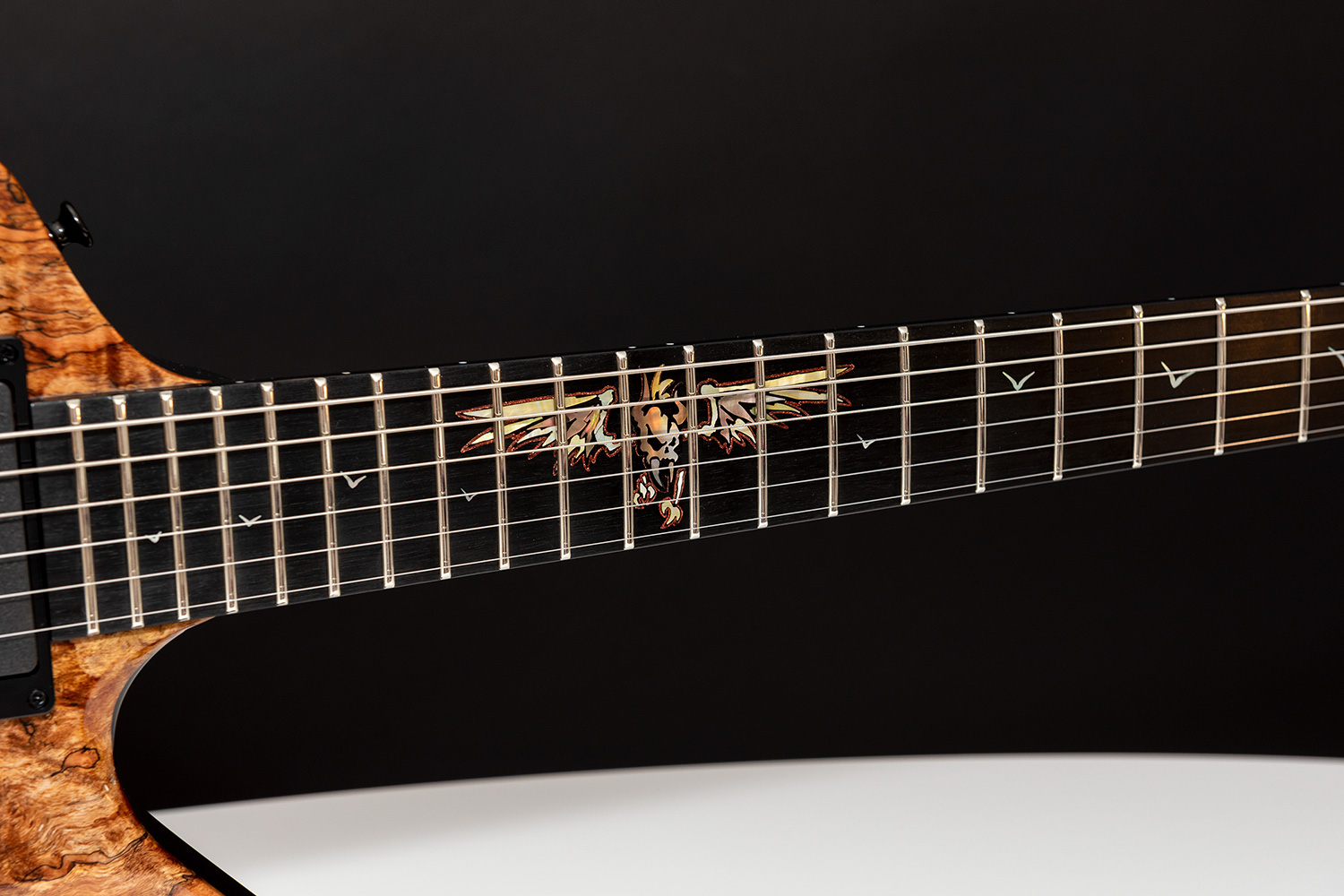 This guitar is called "Vulturus" and is a tribute to Metallica band