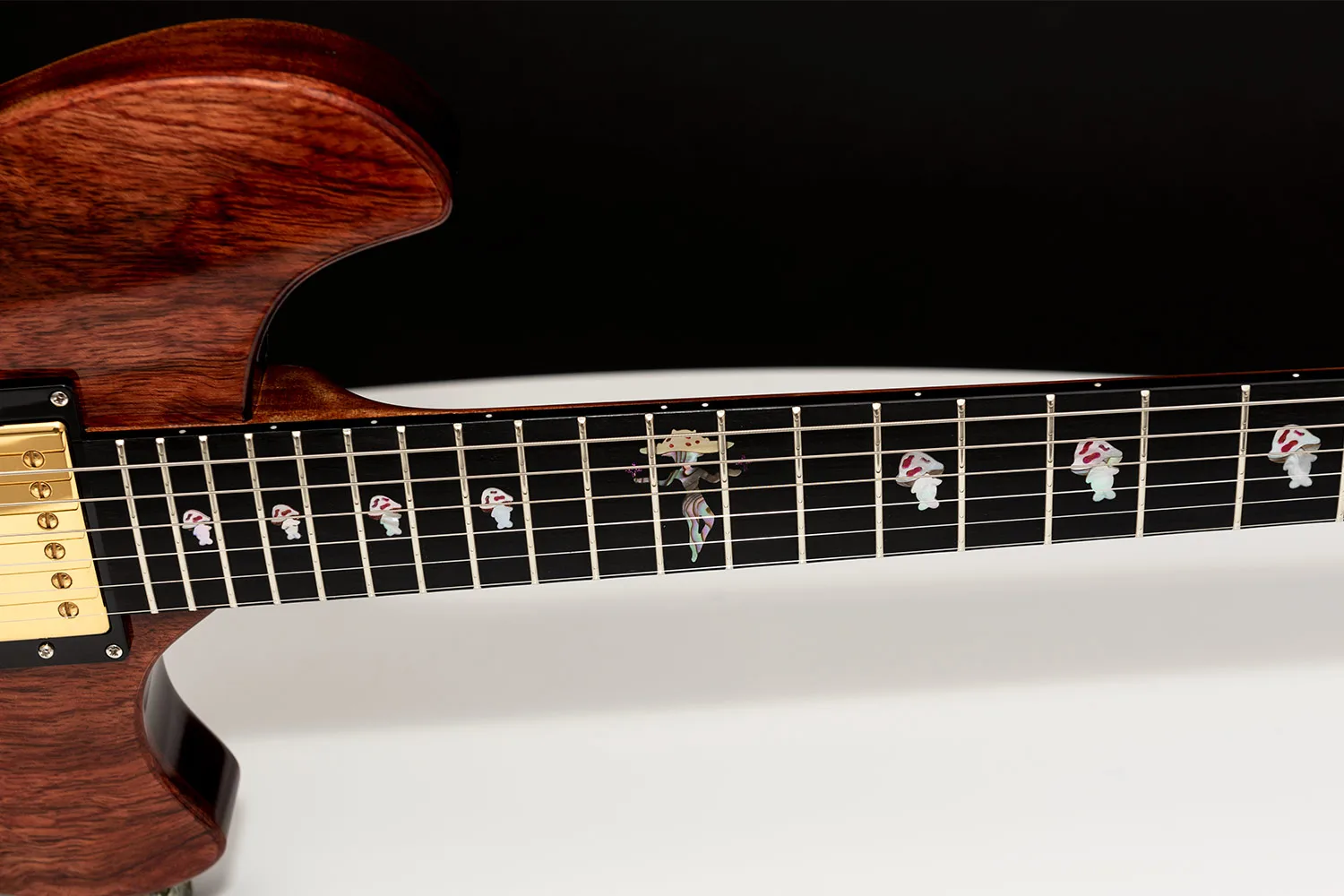 This guitar is called Mushy and was built by - Augustin is a luthier with over 15 years of experience, specializing in custom guitars